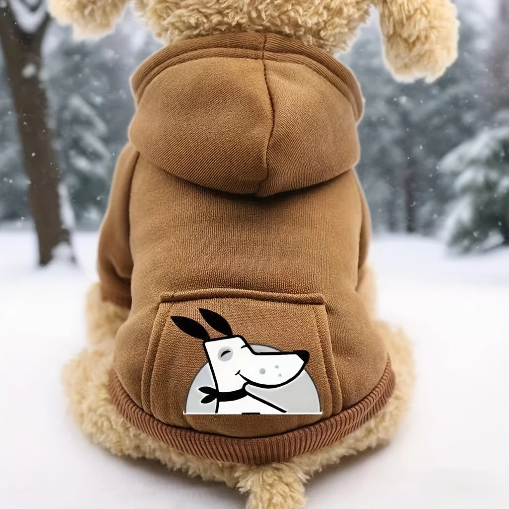 [Taschenkleidung] Winter-Kapuzenpullover für Haustiere |   Herbstlicher Sportstil für Hunde & Katzen