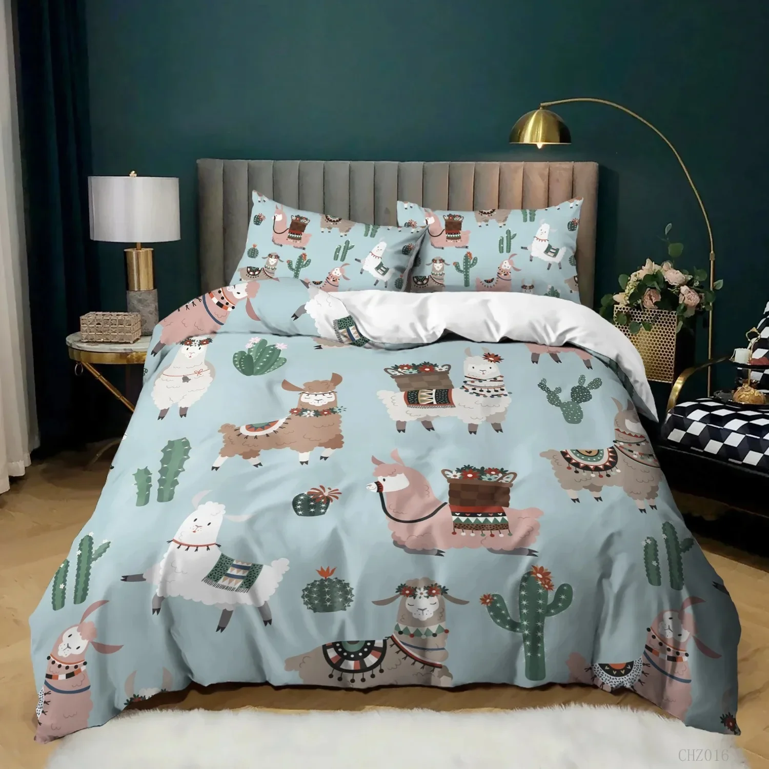 

Cartoon Animals Duvet Cover Set Lovely 3D Print Pattern Bedding Set Single Double TwinQueen For Men Women Kids