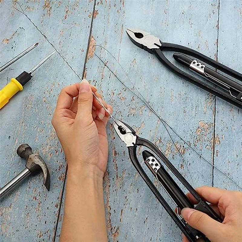 ABMO الملتوية سلك كماشة 6 بوصة 9 بوصة سلك كماشة فيوز كماشة تجريد أداة دراجة نارية الطيران قفل أمان لف كماشة #5
