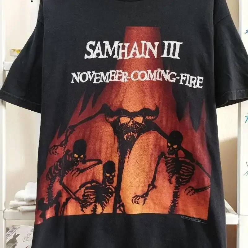 Samhain Band T Shirt Vintage 90S Novembe Coming Fire Danzig Retro