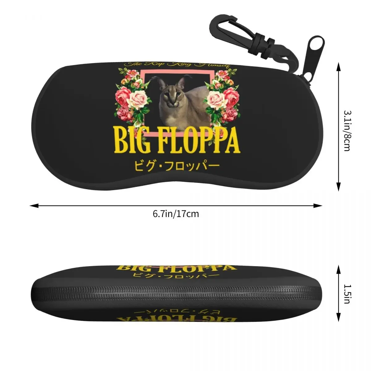 Estuche Protector de gafas de sol personalizado, estuche de gafas de sol de gran tamaño, Floral, estética Floral, Cool Africa Cat Caracal, Unisex