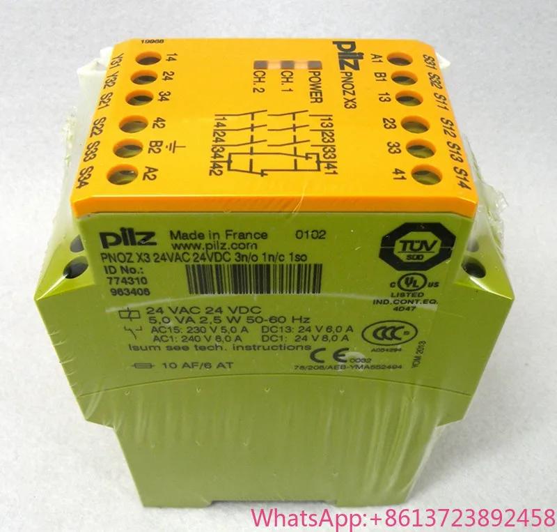 Оригинальное реле безопасности Pilz PNOZ X3 X3P X4 774310/774315/774319/774318/774314/774311/777310/777313/774730/774585/774738