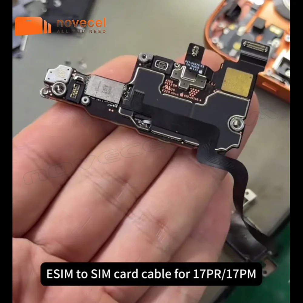 US Version Esim to Dual Sim Card Flex Cable for iPhone 17Pro 17 Pro Max Built-in MEP Snow IC Integration Solution Repair Parts