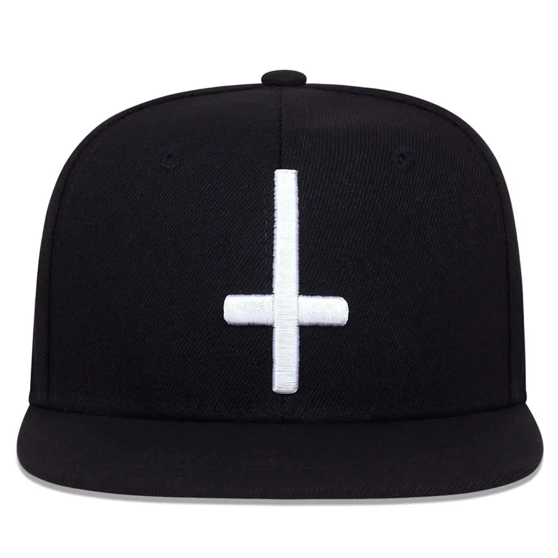 Unisex Flat Cross Embroidery Hip-hop Hats Spring Autumn Outdoor Adjustable Casual Baseball Caps Sunscreen Hat