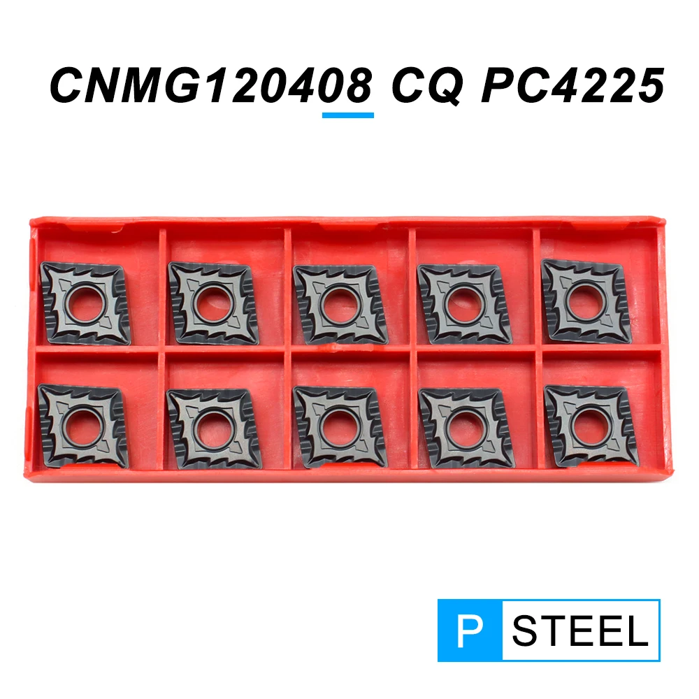CNMG120408 CQ PC4225 كربيد إدراج أداة تحول خارجية CNMG 120408 التنغستن شفرات من الكربيدات آلة خرط تعمل بالتحكم الرقمي بواسطة الحاسوب للصلب
