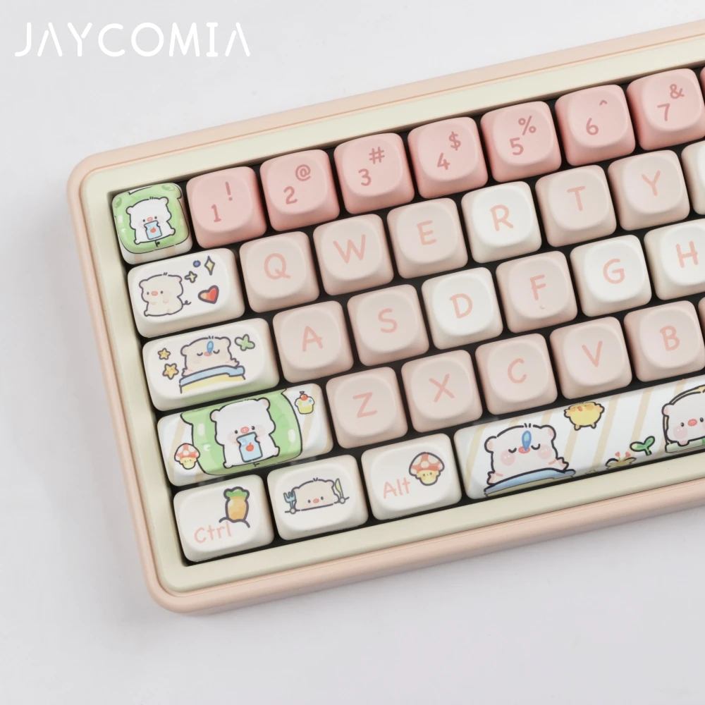 

JCM MOA Keycaps PBT Material 140 Keys Big Set Dye-sub Key Caps For Hi75 Wooting A75 Mechanical Keyboard MX Switch