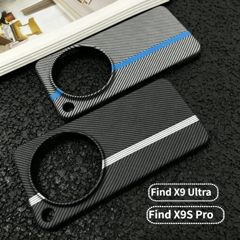 Чехол для телефона Busienss из углеродного волокна с кевларовым узором для OPPO Find X9Ultra X9S Pro X8S Plus X8 Pro, приятный на ощупь, тонкий, с защитой от падений