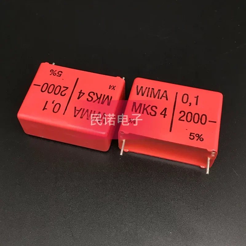 5/10/50pcs Capacitor de filme alemão WIMA MKS4 2000V 0.1UF 2000V 104 100NF Passo 27.5mm capacitor passivo de áudio