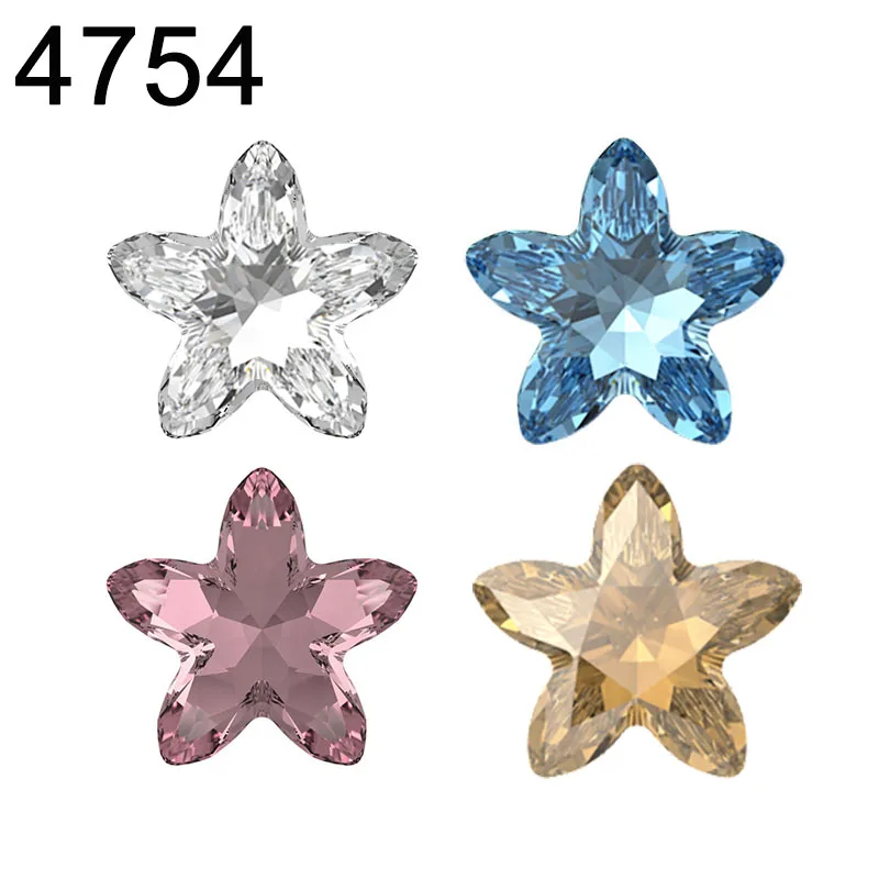 (1 Piece) 4754 Starbloom Fancy Stone Genuine Crystals from Austria Rhinestone Women Handmade Nail Art Necklace Jewelry Making