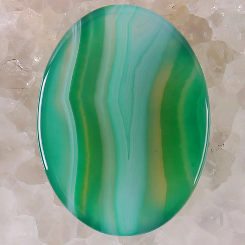 40x30MM Green Veins Agate Stone Oval Cabochon CAB GEM Jewelry Making H099