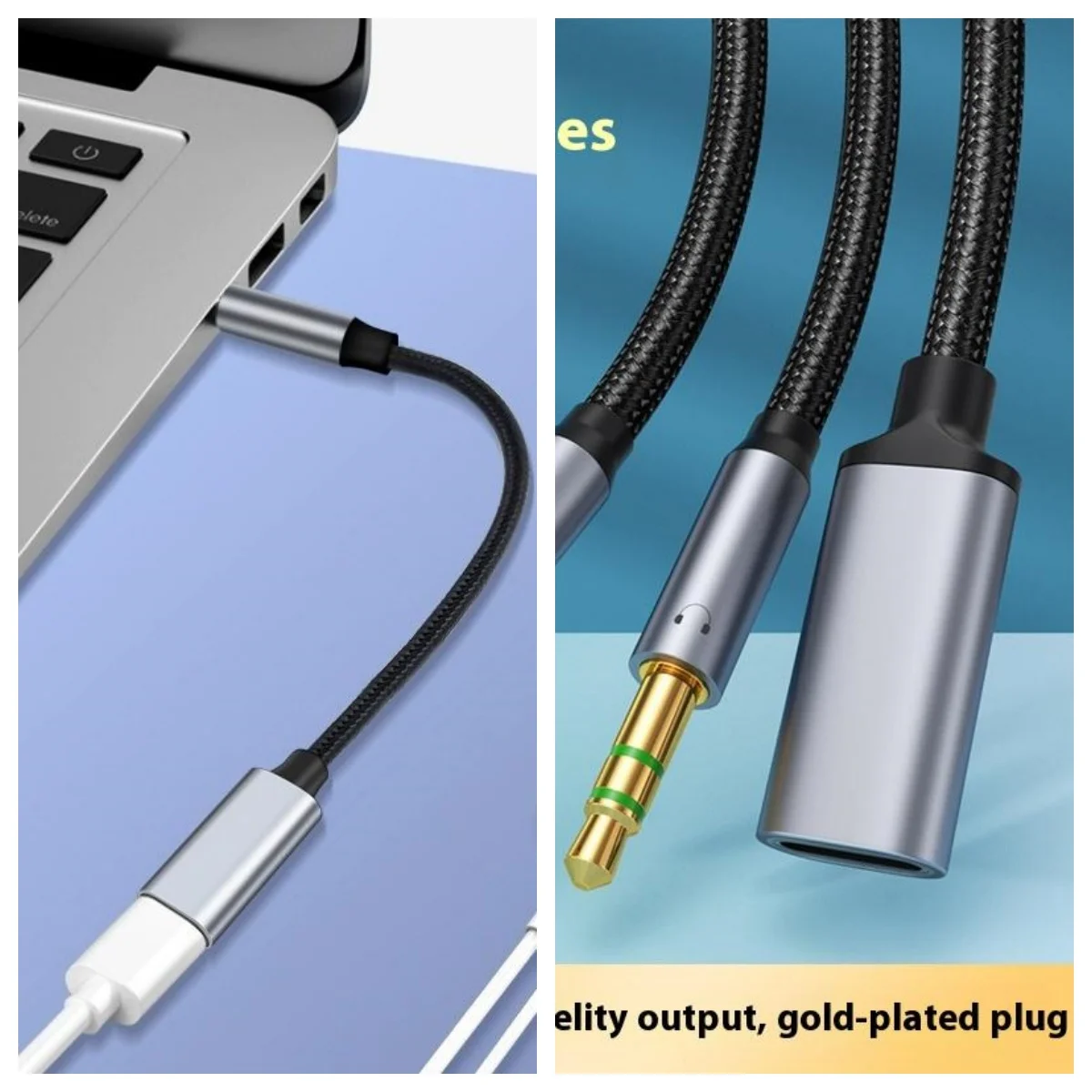 1 Piece Phone Tablet PC Accessories With USB C Port Cable Conversion Earphone Microphone 3.5mm Male To Type-C Aux Audio Adapter