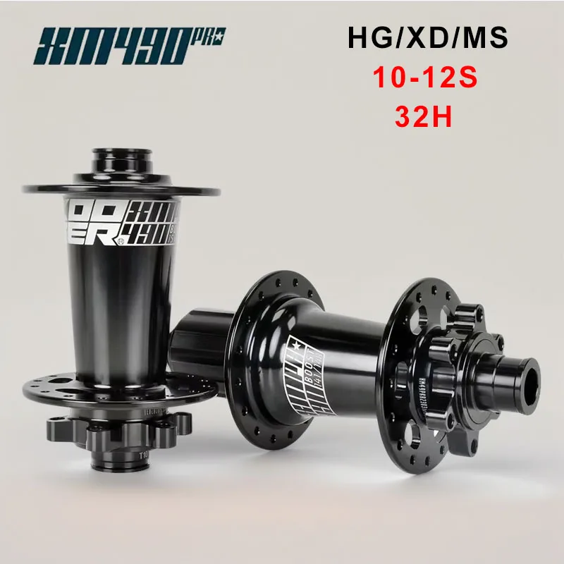 Koozer XM490pro Boost CR-Mo Steel Axle  32 Holes Rear 5x141 QR 12x148mm THRU TA HG XD MS 10 11 12s MTB Bicycle Hubs Bike Parts