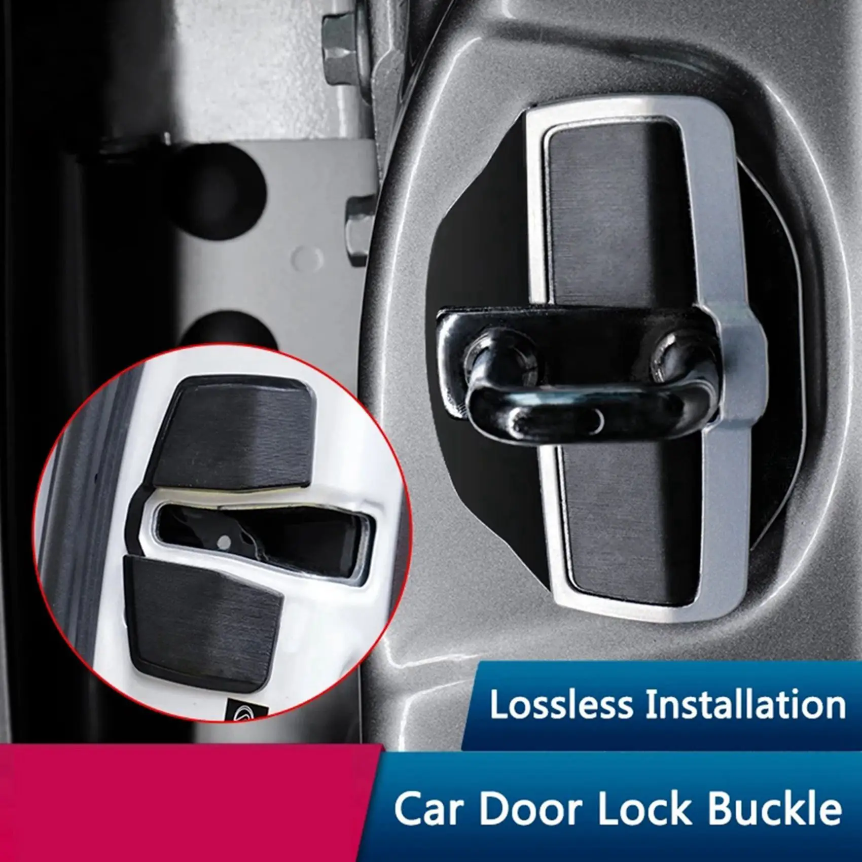 Firmly 8Set TRD Door Stabilizer Door Lock Protector Latches Stopper Covers For Nissan All Series E12/E13/C27/C28/KICKS/ X-TRAIL