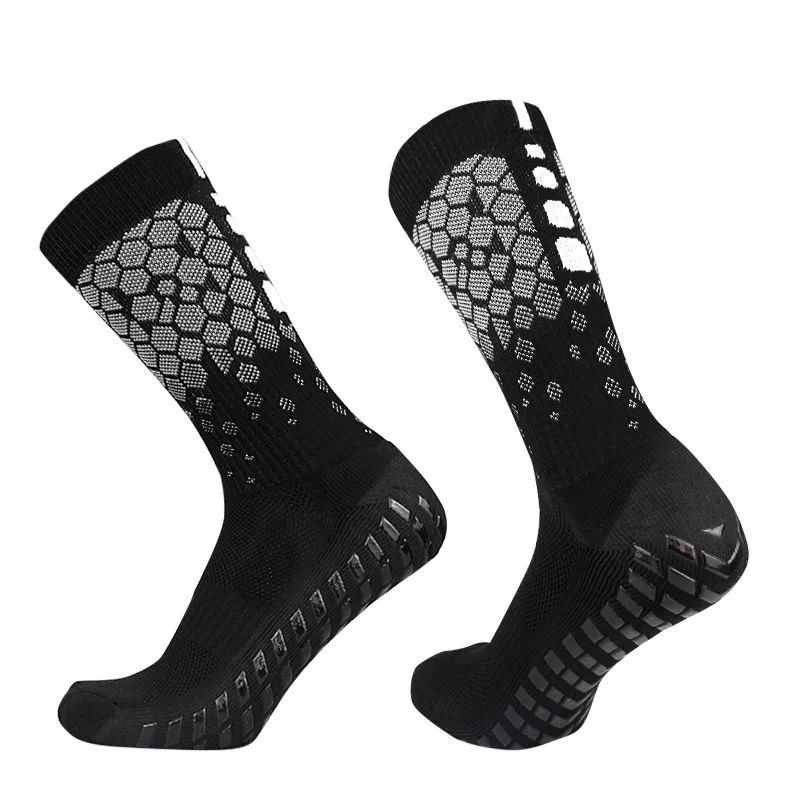 2023 Sports New Men Women Outdoor Breathable Sweat-absorbing Soccer Socks Anti slip Competition Training Silicone Football Socks