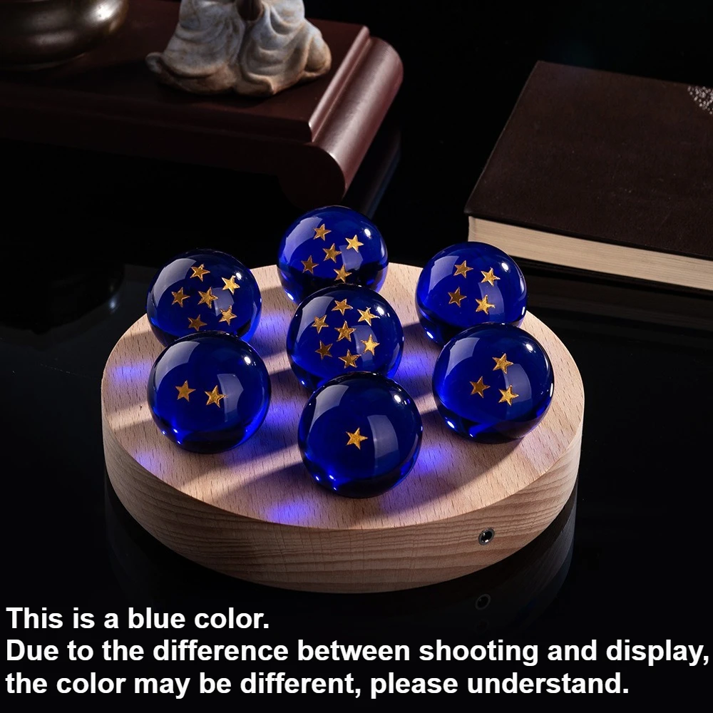 2026 Neue Dragon Ball Z Animation 1-7 Stern Kristallkugel LED Holzlampenständer Nachtlicht Gelbe Kristallkugel Schreibtisch-Ornamente Spielzeug
