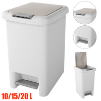 10L 15L 20L Trash Can garbage bin Garbage Can with Press Top Lid Kitchen Pedal Trash Can Garbage Storage Box Kitchen Accessories