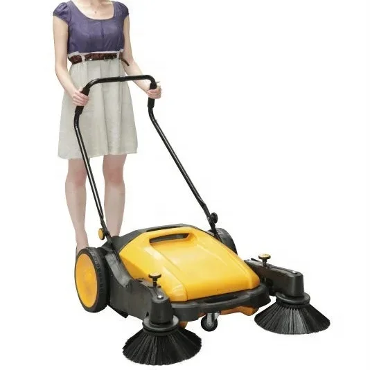 

40L walk behind road mechanical handheld floor sweeper manual road sweeper with vacuum and water spray