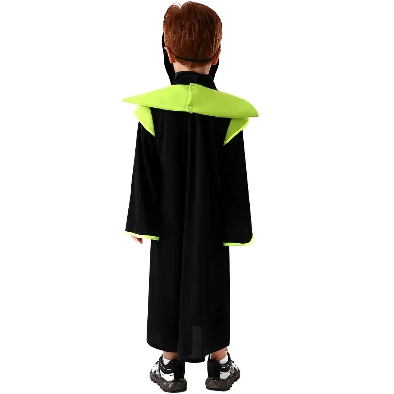 Carnival Party Child Adult Deluxe All-powerful Leader Out Space Scary Alien Costume for Kids Robe Halloween War Cosplay S M L