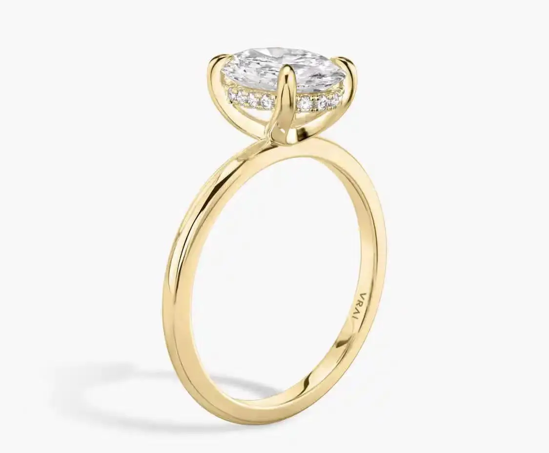 

Holycome Moissanite Jewelry 14K Solitaire White and Yellow Gold 7X10mm Crushed Ice Oval Cut Ring 2mm DEF VVS1 Reddit Hot US4-US7