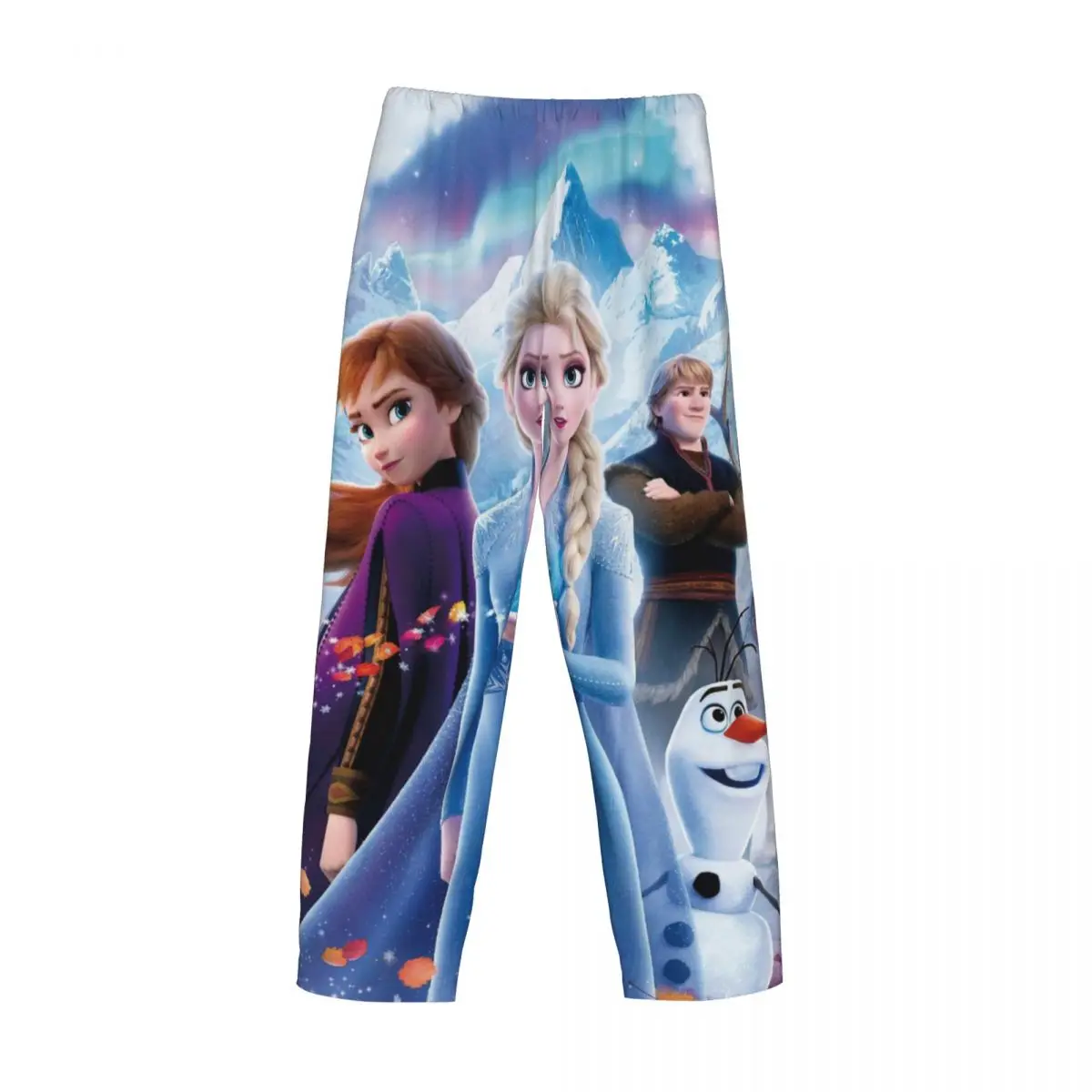 Custom Animatie Cartoon Tv Film Frozen Pyjama Broek Voor Mannen Lounge Slaap Stretch Nachtkleding Broek Met Zakken