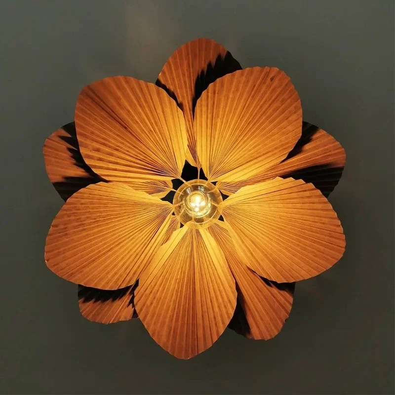 Modern Style Home Chandelier Restaurant Kitchen Bedroom Foyer Lighting Fixtures E27 Bulb Paper Flower Leaf Shape Dropshipping