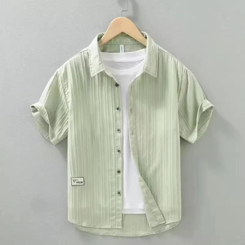 Travail extérieur d'été soie glacée mince ort Sve hommes décontracté ample Cool Qui sec f Sve Jaet léger respirant