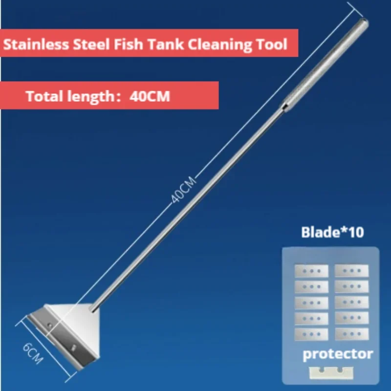 Rascador de algas para peces de acuario, agua acuática, planta viva, limpieza de césped, juego de limpiador multiherramienta