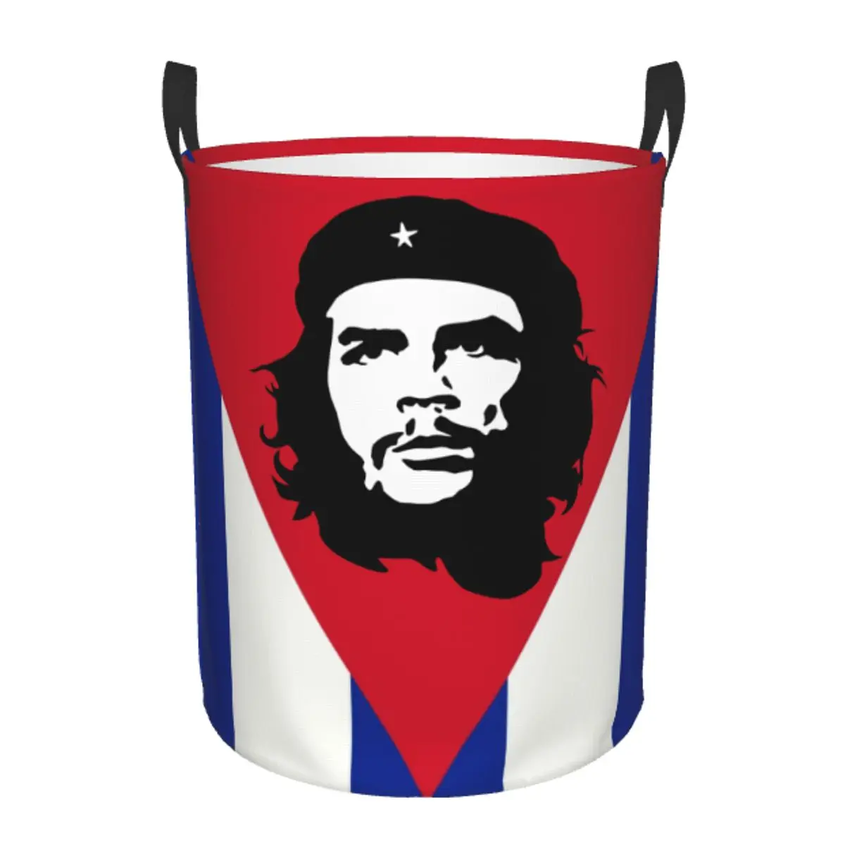 Custom Hero Che Guevara Laundry Basket Collapsible Cuba Cuban Socialism Freedom Clothes Hamper for Nursery Kids Toys Storage Bag