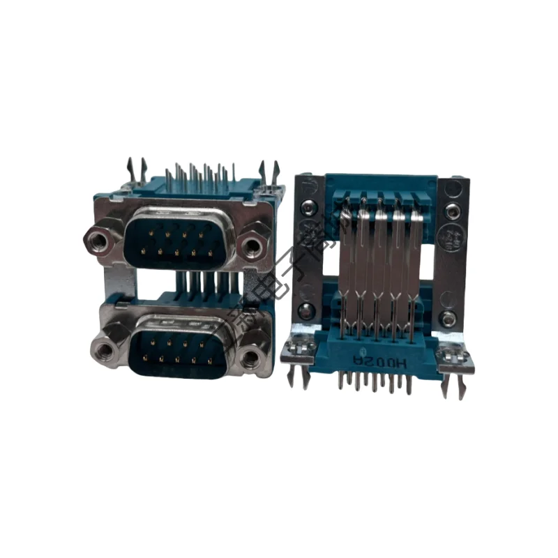 

DM10151-H531-4F Twin DR9 hole 9-pin connected male socket 1 * 2 with screws, double-layer DR interface, upper male and lower ma