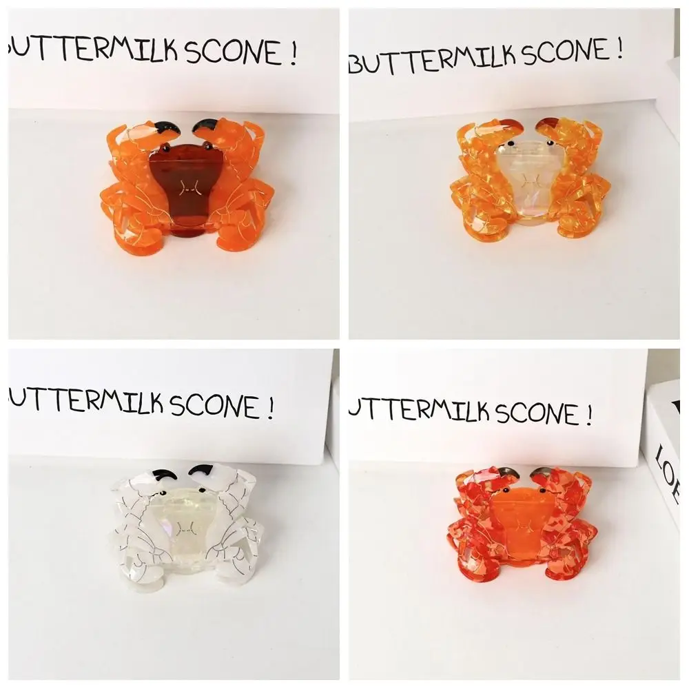 패션 스위트 크랩 아세테이트 헤어 클립 기하학적 사랑스러운 바다 동물 상어 클립 포니테일 클립 독창적인 헤어 클로 여행용