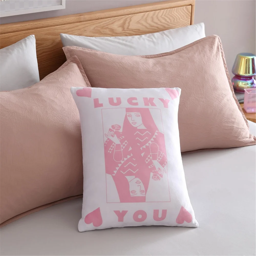 وسادة سموشي المزخرفة لملكة القلوب مقاس 18 × 14 لهجة مريحة للمراهقين والشباب والكبار، صالة قيلولة أنيقة للاستخدام الداخلي