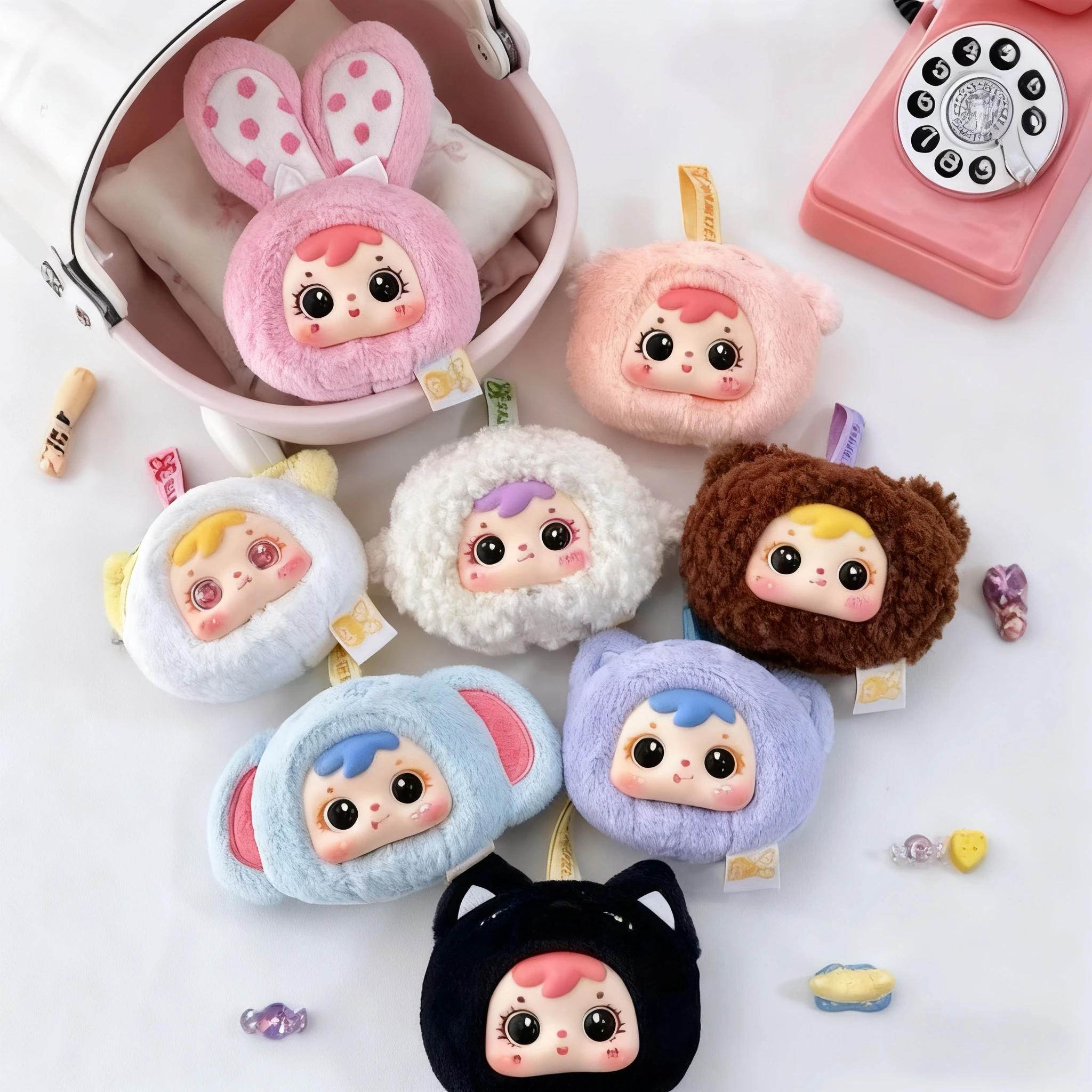 

2025 Kawaii Samuel, мини-маленькие животные, слепая коробка, сумка с подвеской, аксессуары, украшение, милая кукла, игрушка-сюрприз для девочек, загадочная коробка, подарок