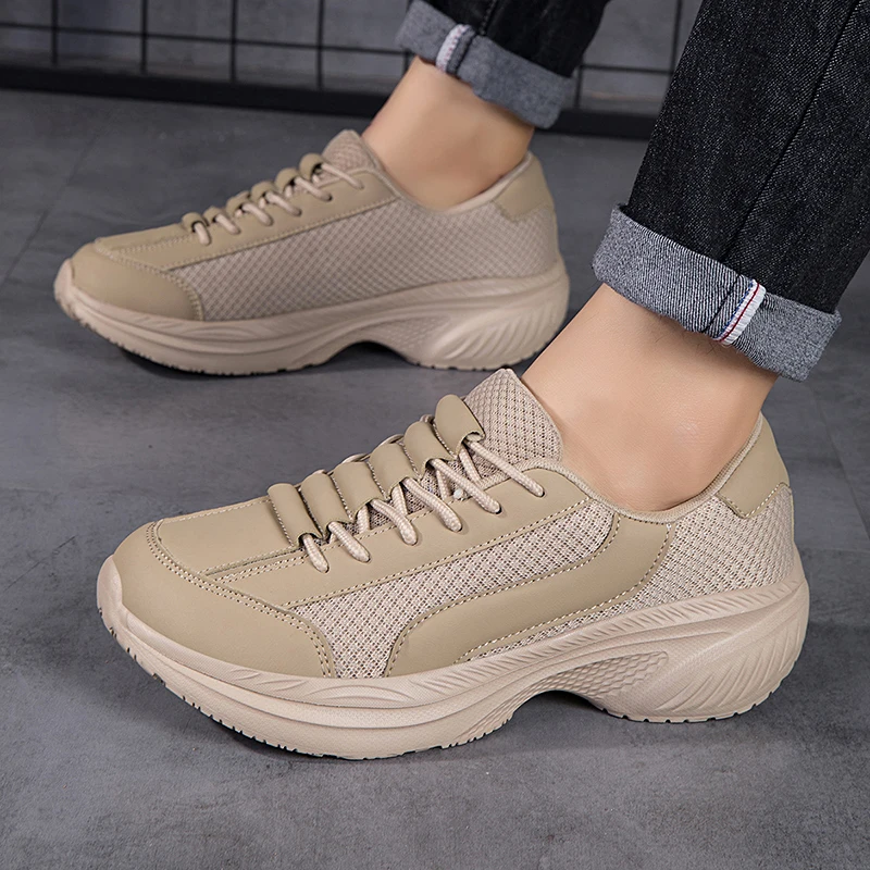 

Firm Stitching Men Mesh Casual Sport Shoes Breathable Raw Material Solid Structure Fitness Outdoor Shoes