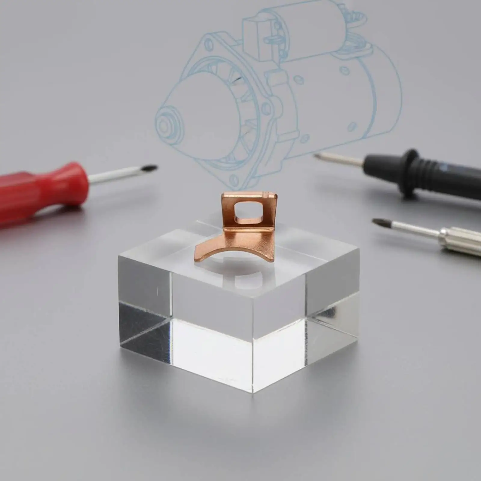 Copper Carbon Brush Holder Contact Plate Automobile Starter Part for DIY Mechanic Replacement