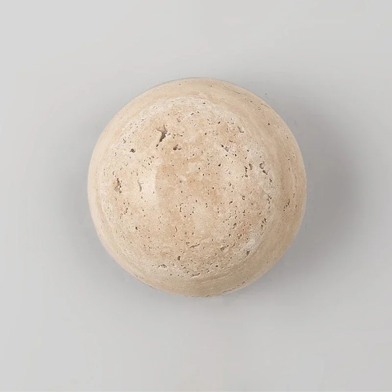 Modern Travertine Limestone Wall Lamp Corridor Aisle Bedside Natural Yellow Cave Stone Stair House Decor LED Lighting Fixture