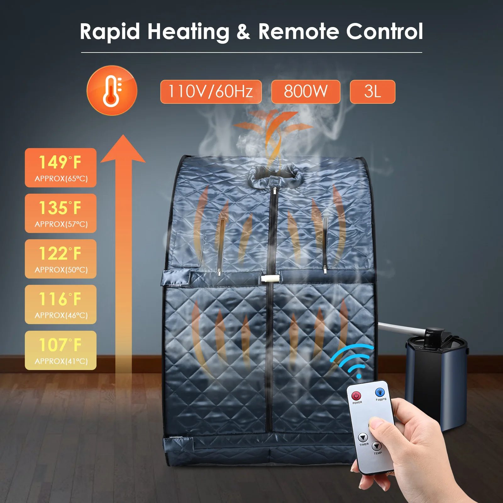 Customizable Steam Box Household Steam Room Adult Single Full Moon Steam Engine Sauna Box Fumigation Body