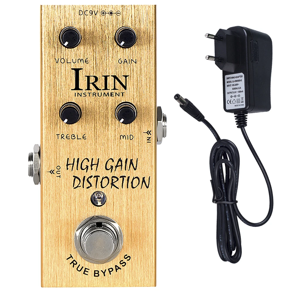 

IRIN AN-14 High Gain Distortion Electric Guitar Effect Pedal with 9V Adapter from AC/DC Crunch to Heavy Metal Full Range EQ