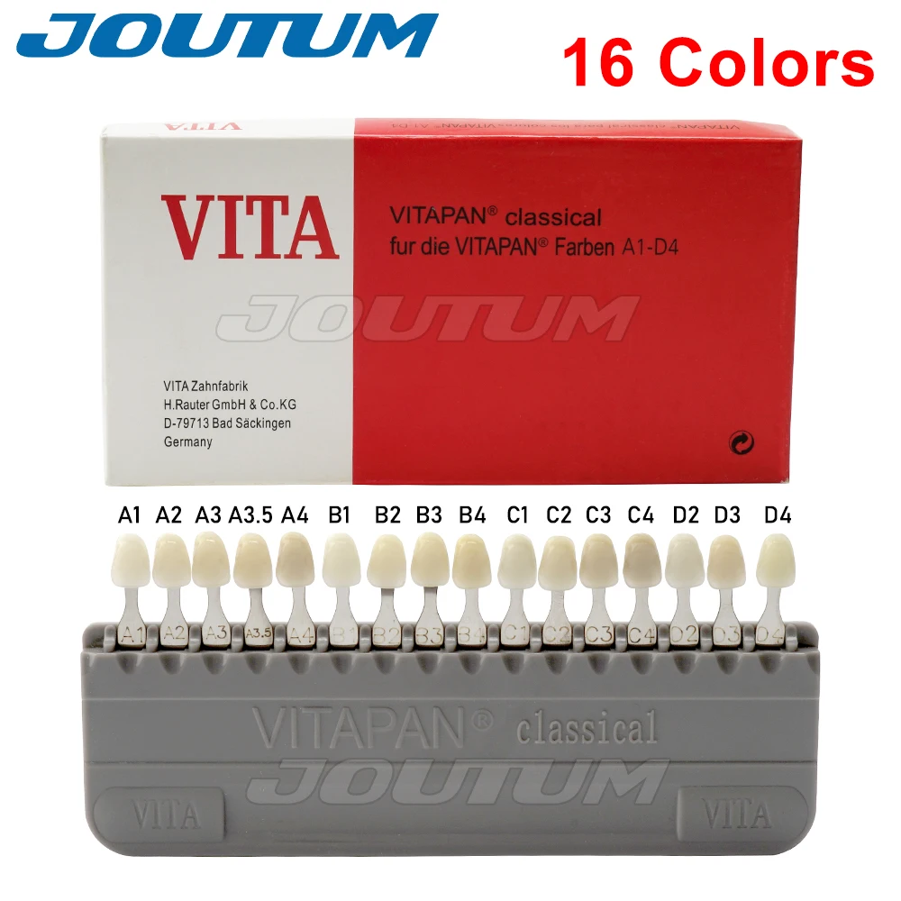 Denspay Dental Equipment Teeth Whiting Porcelain VITA Pan Classical 16 Colors Guide Vita Tooth Model Colorimetric Plate Model