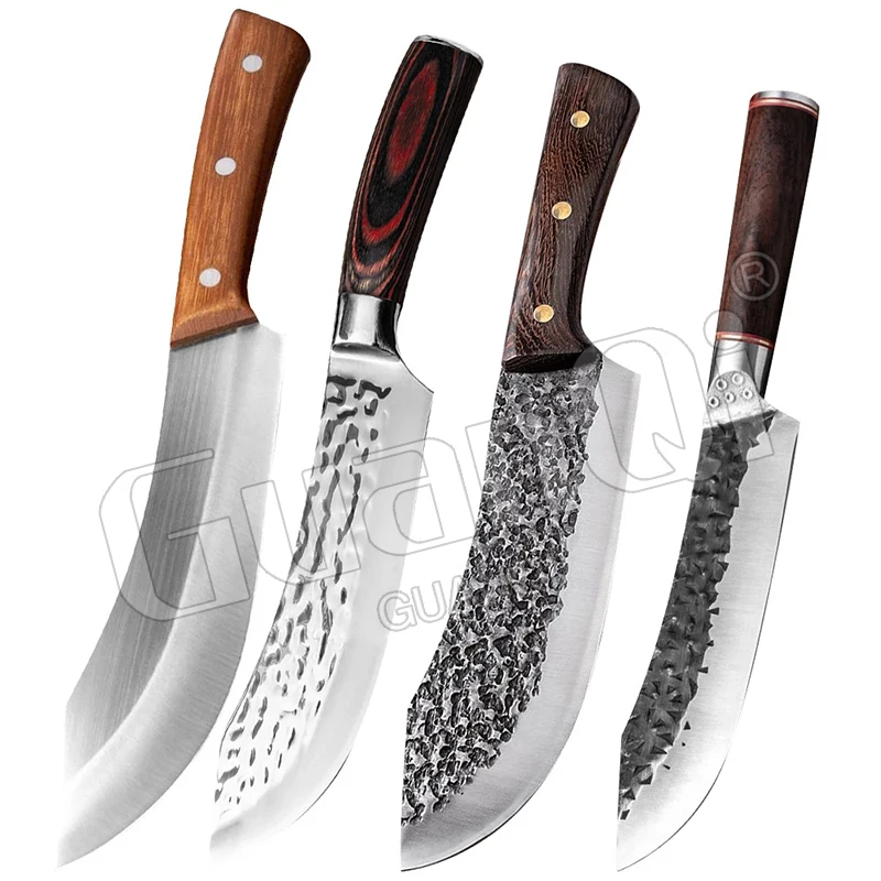 

Kitchen Knives Wood Handle Butcher Knife Slicing Cleaver Knife Stainless Steel Boning Knife for Meat Bone Fish Fruit Vegetables