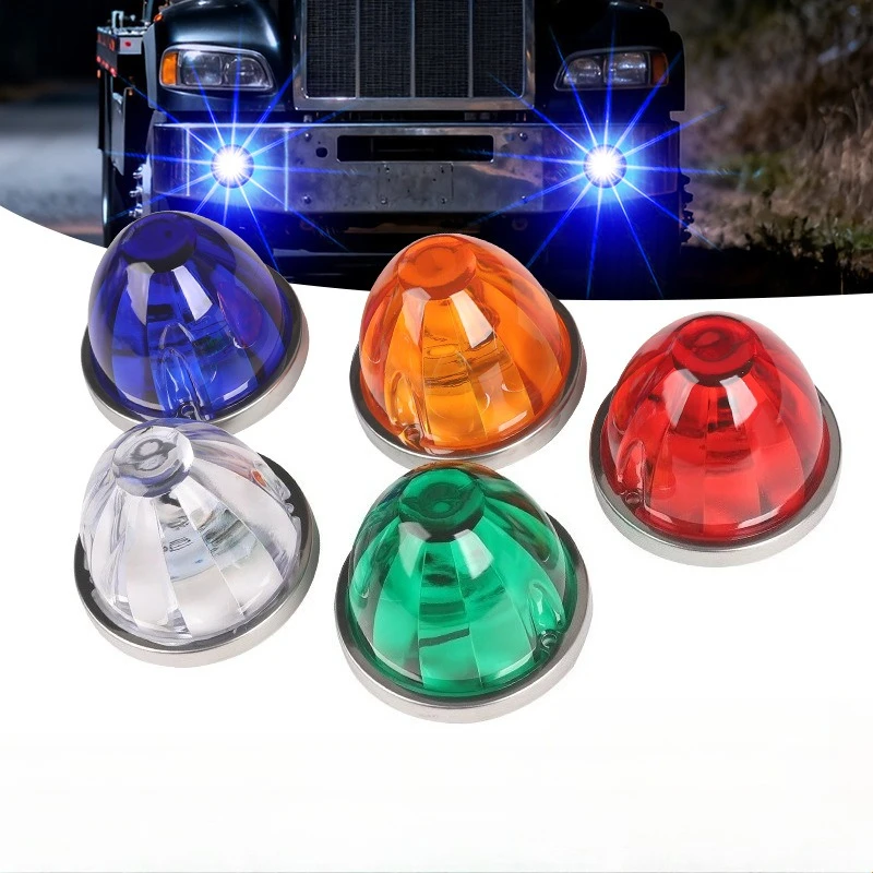 

For Truck Trailer LED Watermelon Side Marker Light Clearance Indicator Lamp Plastic Glass Housing Boat Navigation Signal Light
