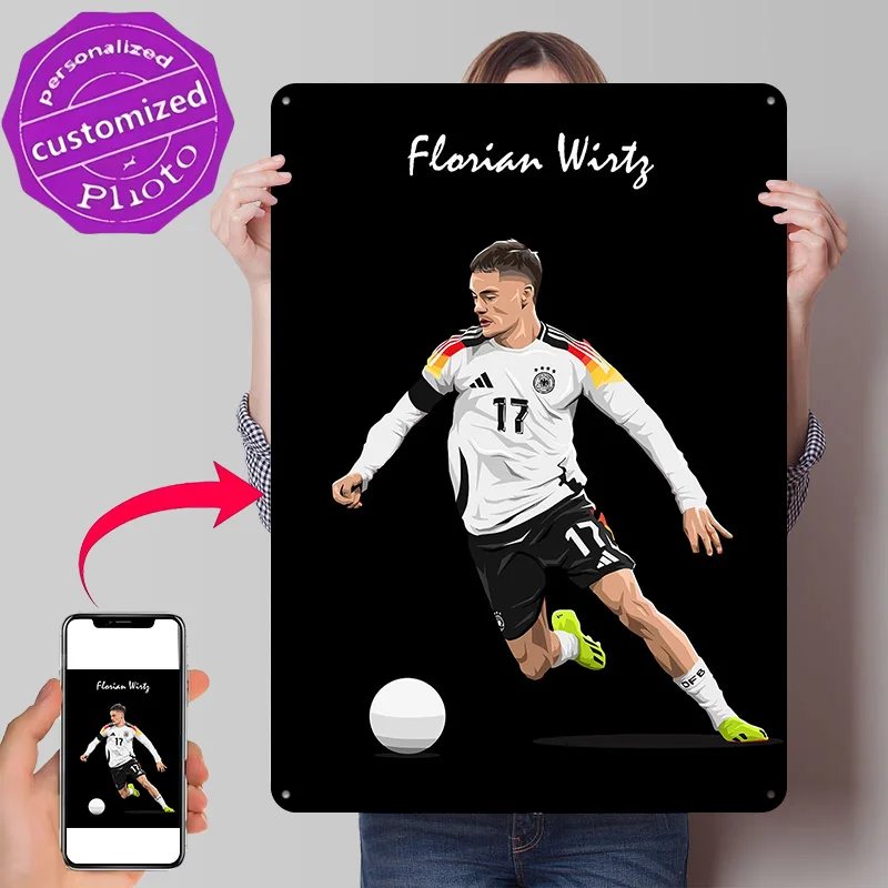 Florian Wirtz 3D Texture Metal Poster Customized Wall Art Tin Sign Gift for Mancave Living Room Decoration Man Vintage Decor