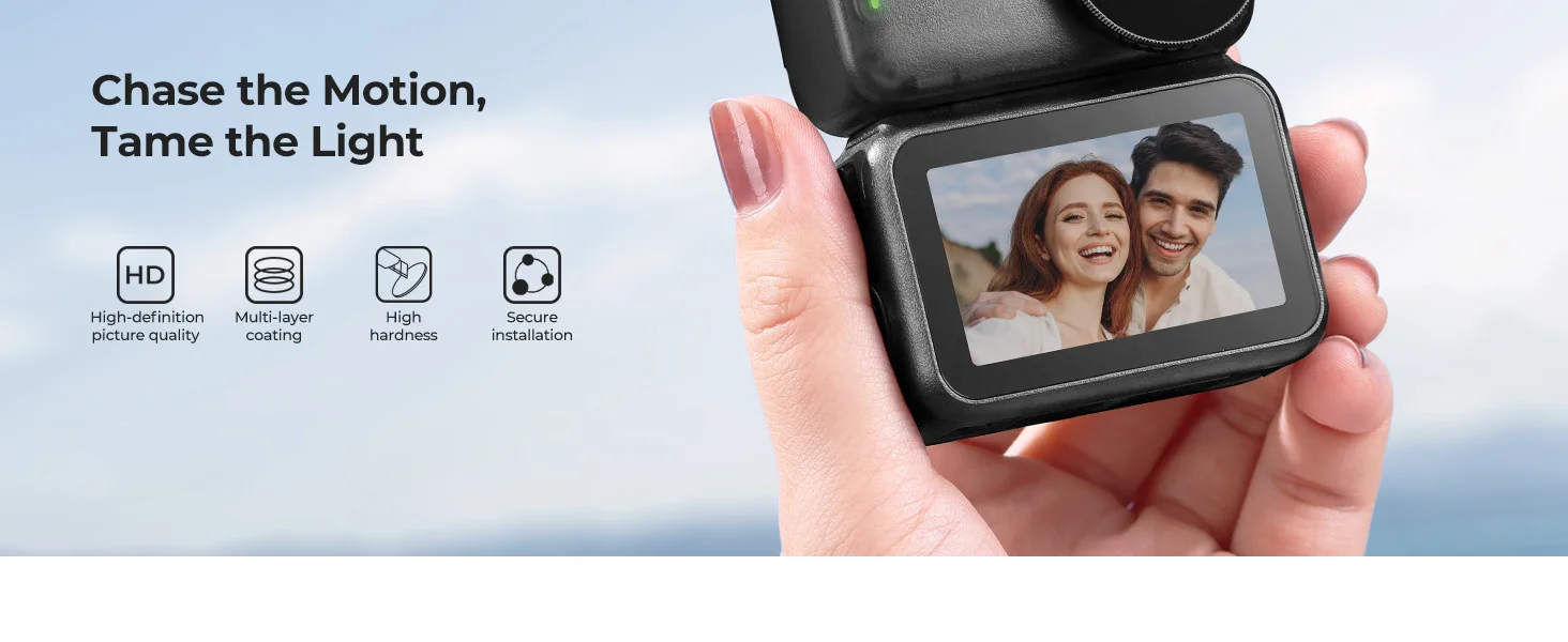 K&F CONCEPT ND CPL Schwarzdiffusionsfilter 1/4 Set für DJI Osmo Nano Vlogging Kamera Neutraldichte Polarisationsfilter HD optisc – Detail 28