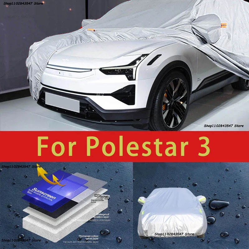 

For Polestar 3 Car protective cover, sun protection, cooling protection, car clothing, car paint protection auto