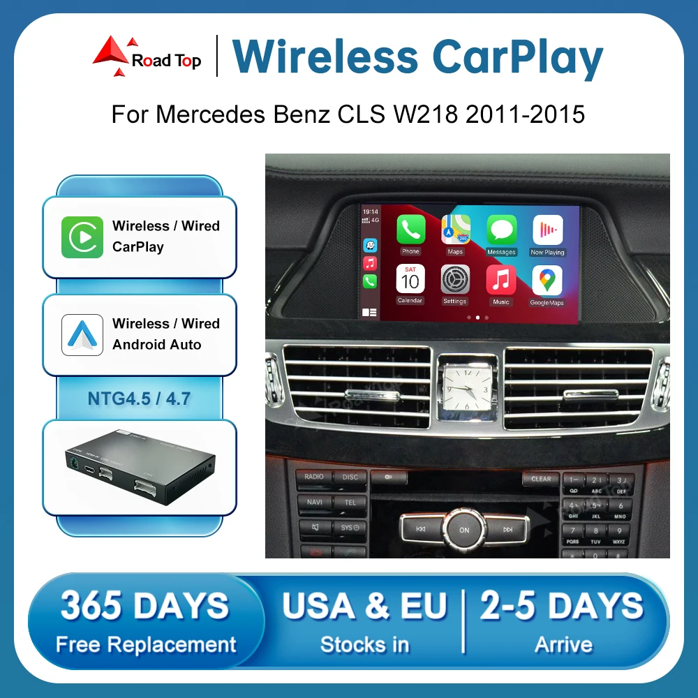 

Wireless CarPlay Android Auto for Mercedes Benz CLS W218 NTG4.5/NTG4.7 2011-2015, with Mirror Link AirPlay Car Play Functions