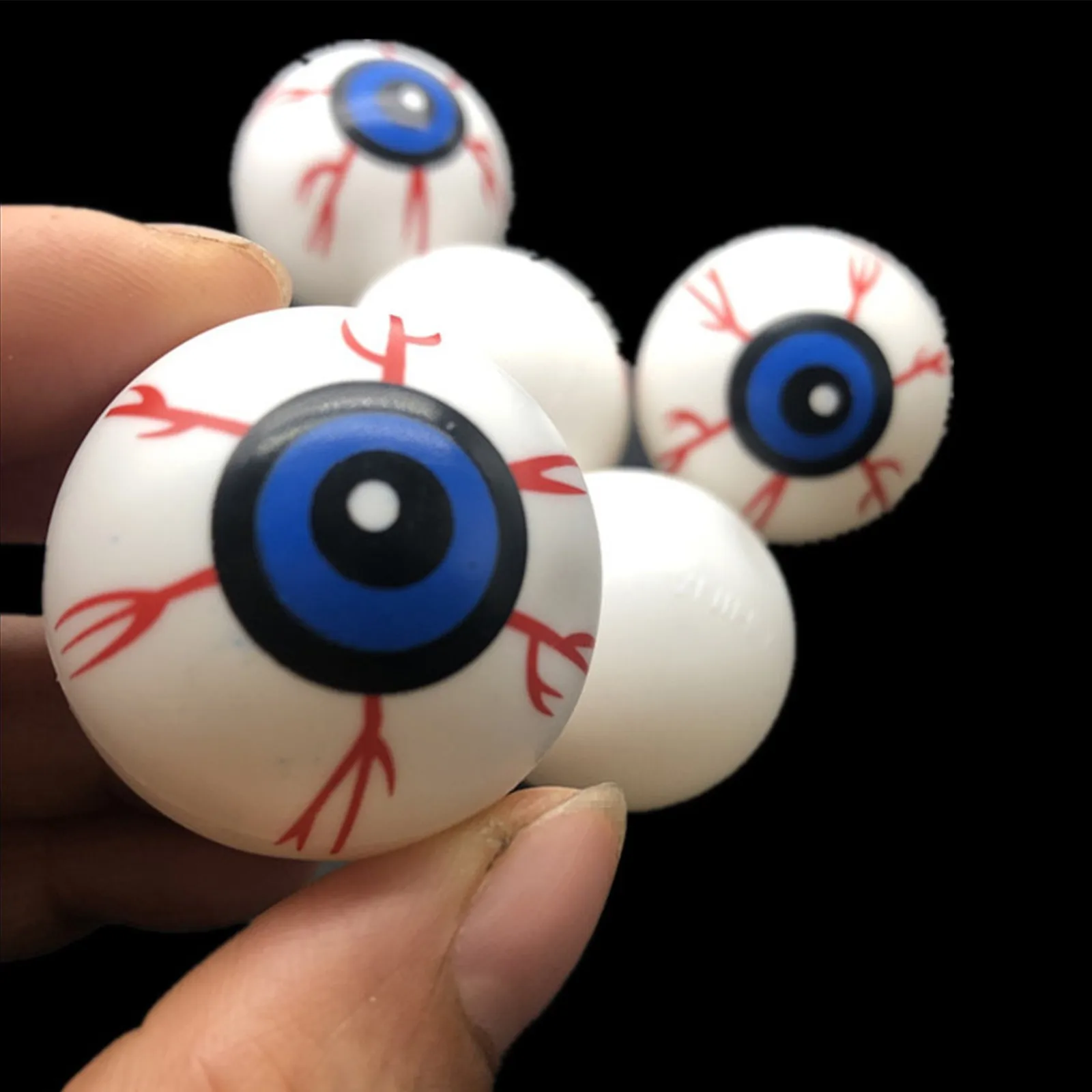 3Pcs Hollow Eyeballs Aluminum Film Balloons Decor Gift Horror Bouncing Eyeball Simulation Eyeball Eyes Round Birthday Party Gift