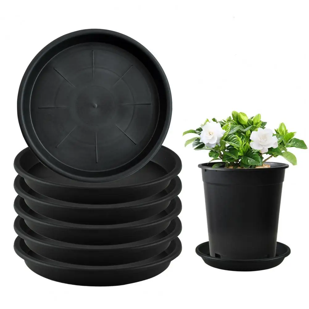 Unbreakable Flower Pot Tray Heavy Duty Plastic Plant Saucer Tray Set 5pcs Indoor/outdoor Flower Pot Water Trays