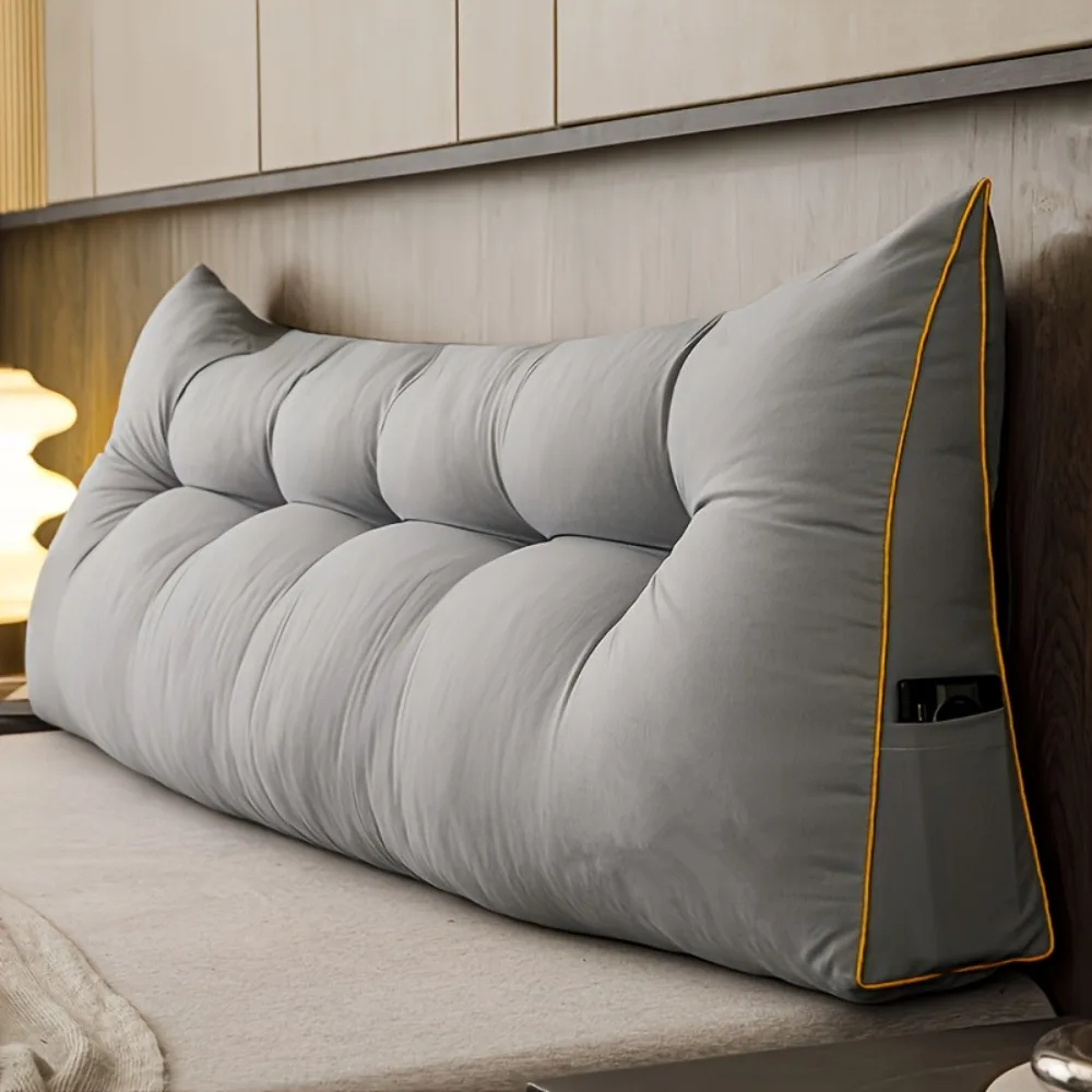 

Large Headboard Wedge Pillow Bed Reading Pillow for Headboard Twin/ Queen/ King Size Bed Rest Reading Pillow Bolster Triangular