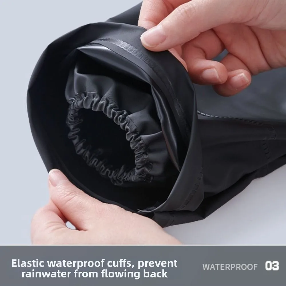 두꺼운 우비 레인 팬츠 세트 패션 유니섹스 스타일 오토바이 우비 스타일리시 방수 우비 테이크아웃 라이더용