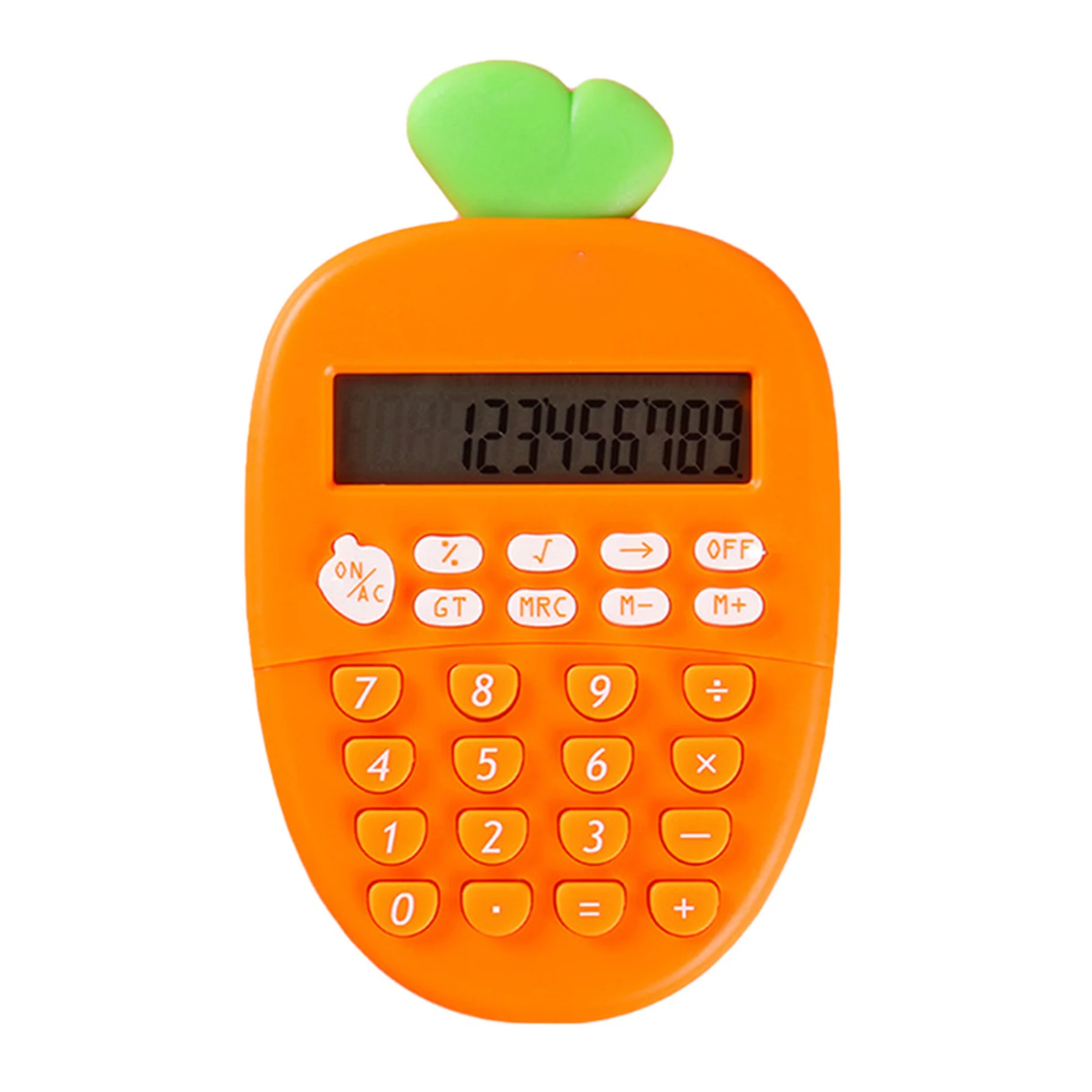 

Carrot Shape Small Electronic Calculator Portable 12- Display Lightweight for Office School Home Use Electronic Calculator