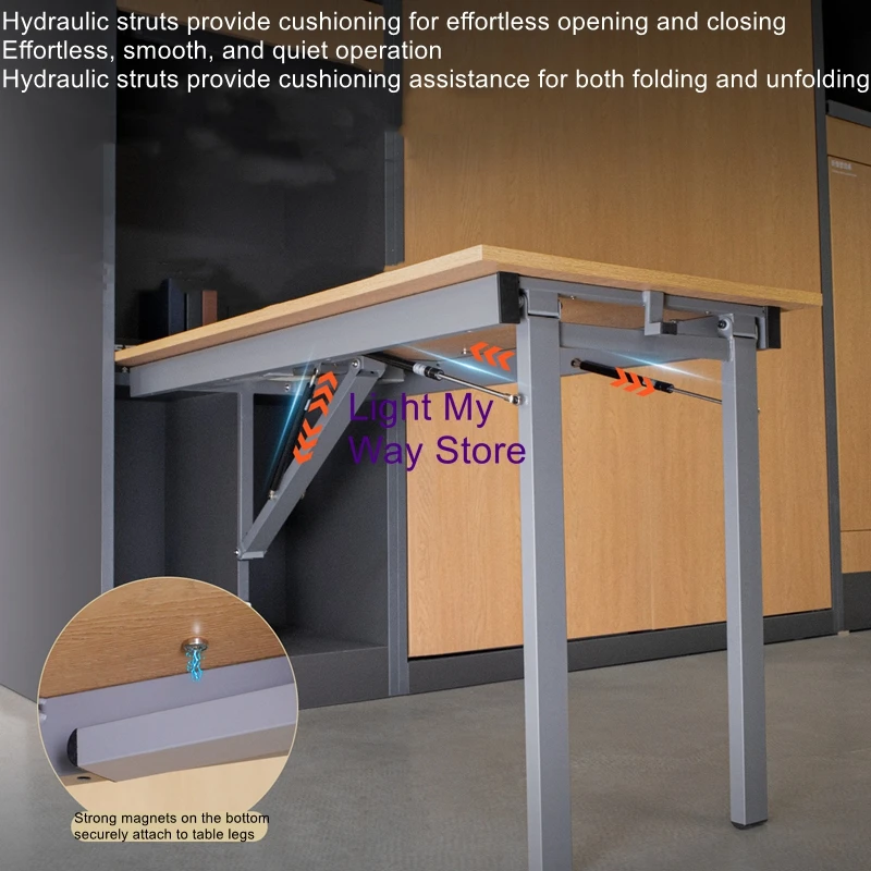 Multifunctional Invisible Wall-Mounted Table, Foldable Dining Table Hardware, Home Wall-Mounted Shelving Unit, Telescopic